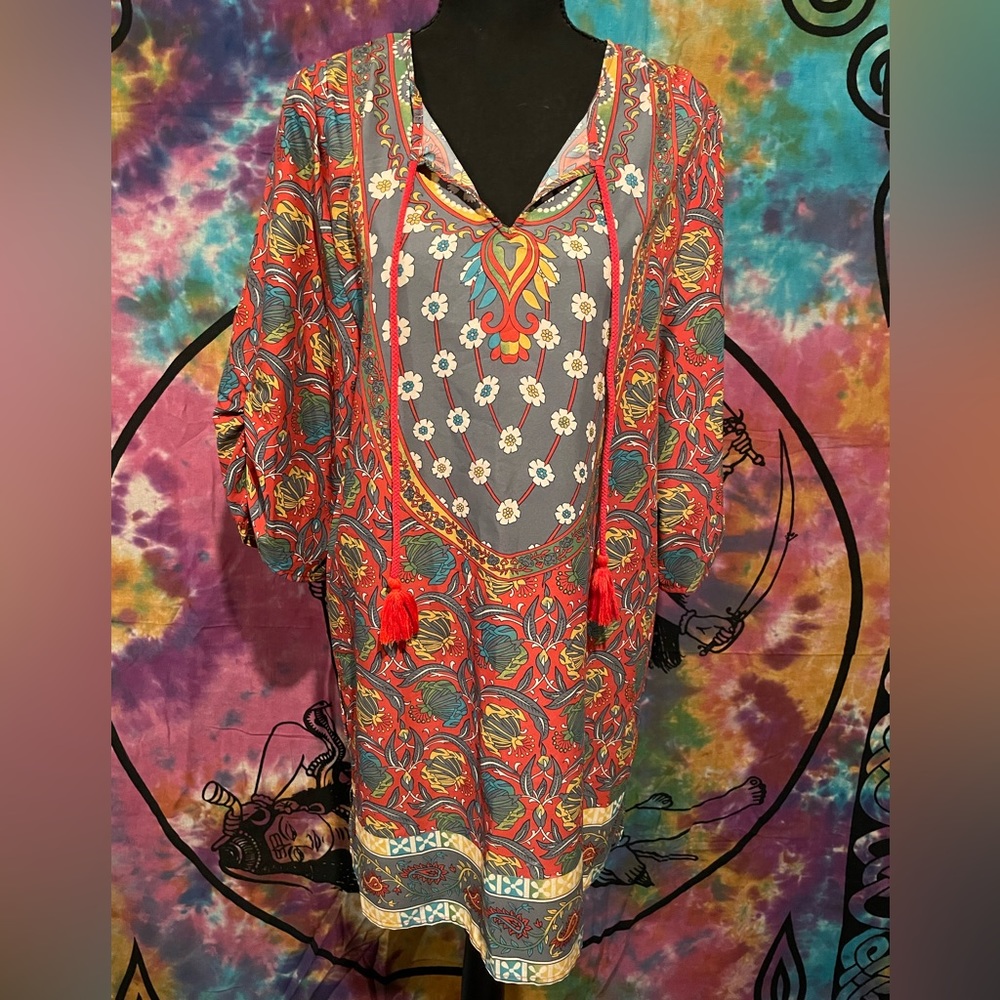 Boho bathing suit cover up cruise dress